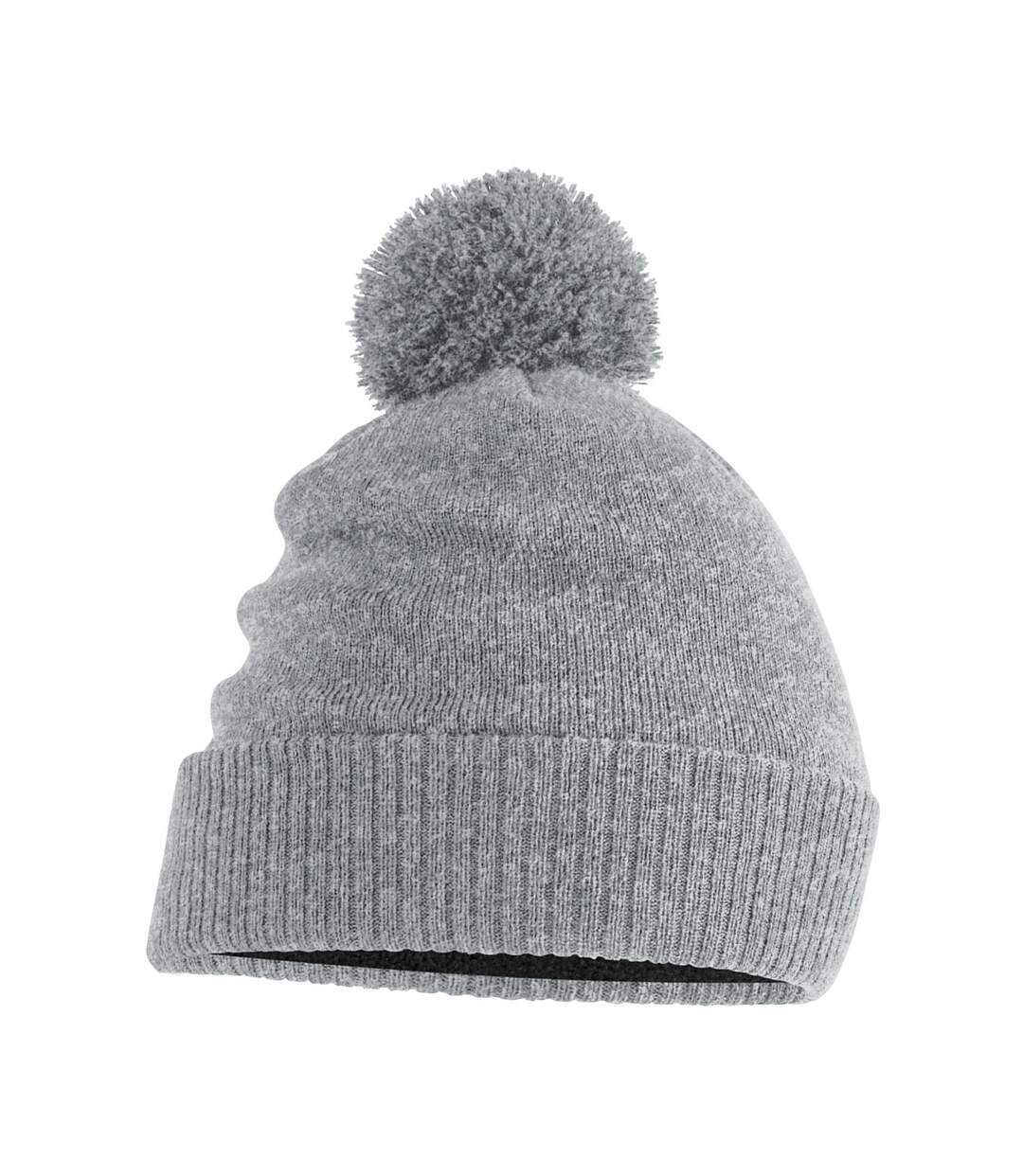 Bonnet snowstar gris Beechfield-1