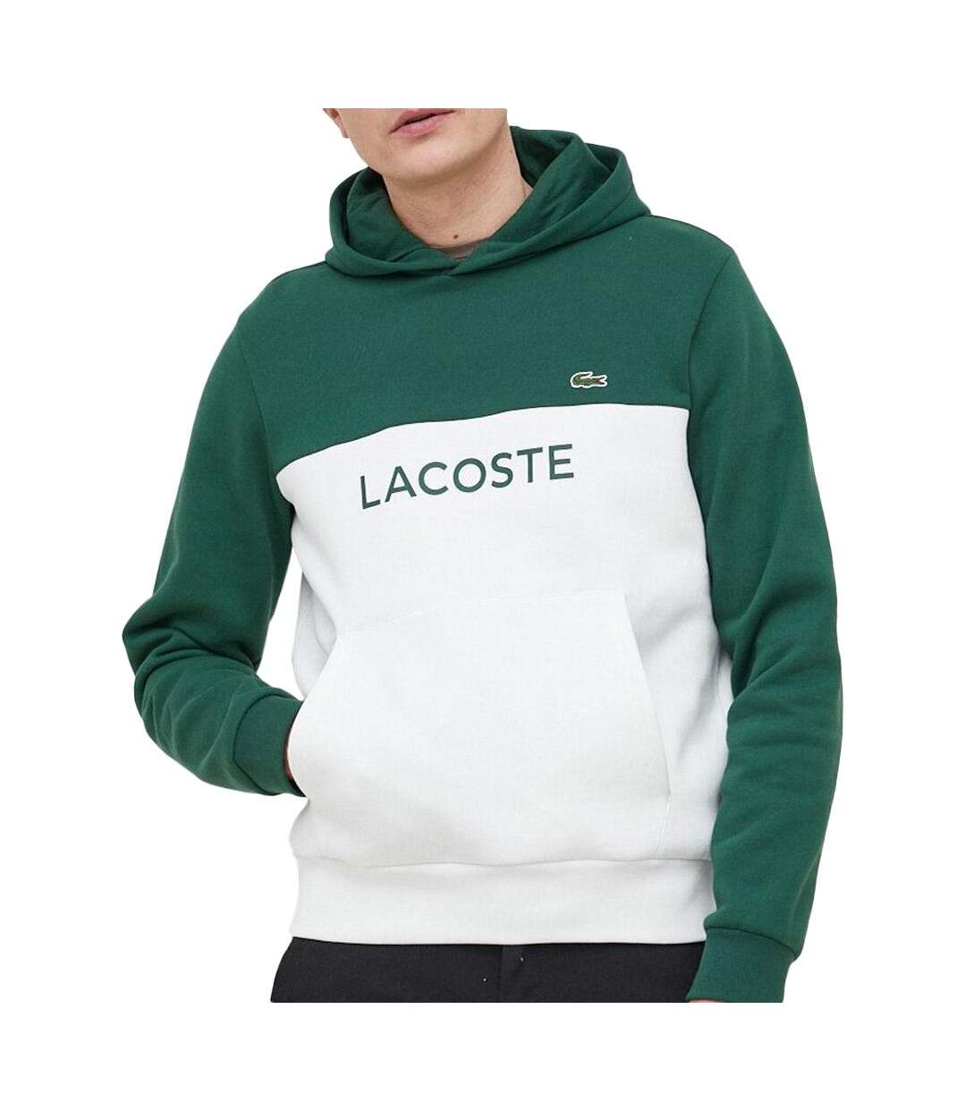 Sweat à Capuche Vert/Blanc Homme Lacoste SH8366 - XXL-1