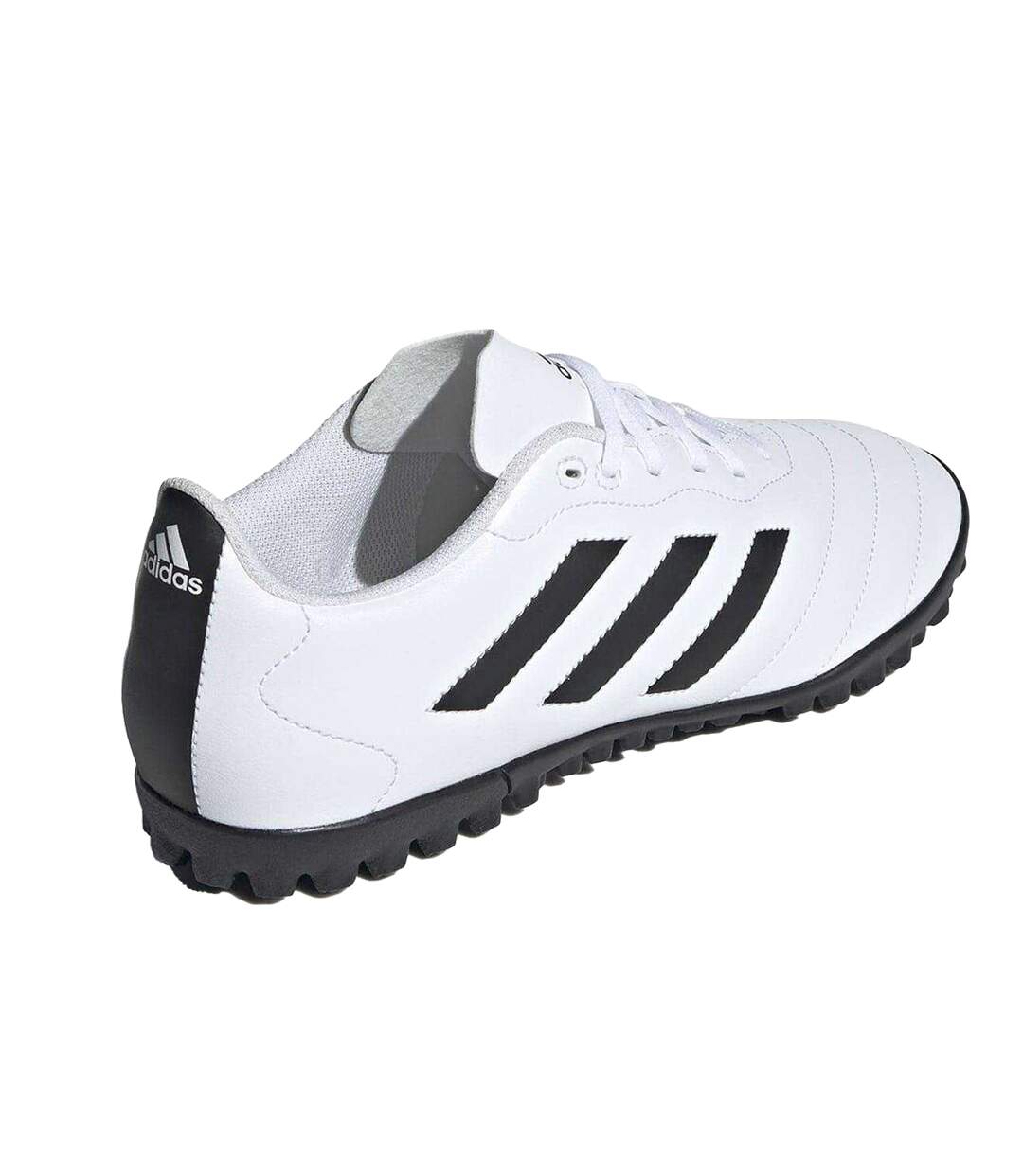 Mens Goletto Viii 3 Stripes Leather Artificial Ground Football Boots White Black Adidas-2