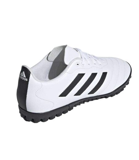 Mens Goletto Viii 3 Stripes Leather Artificial Ground Football Boots White Black Adidas