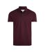 Mens miles pique organic polo shirt mulled wine Weird Fish