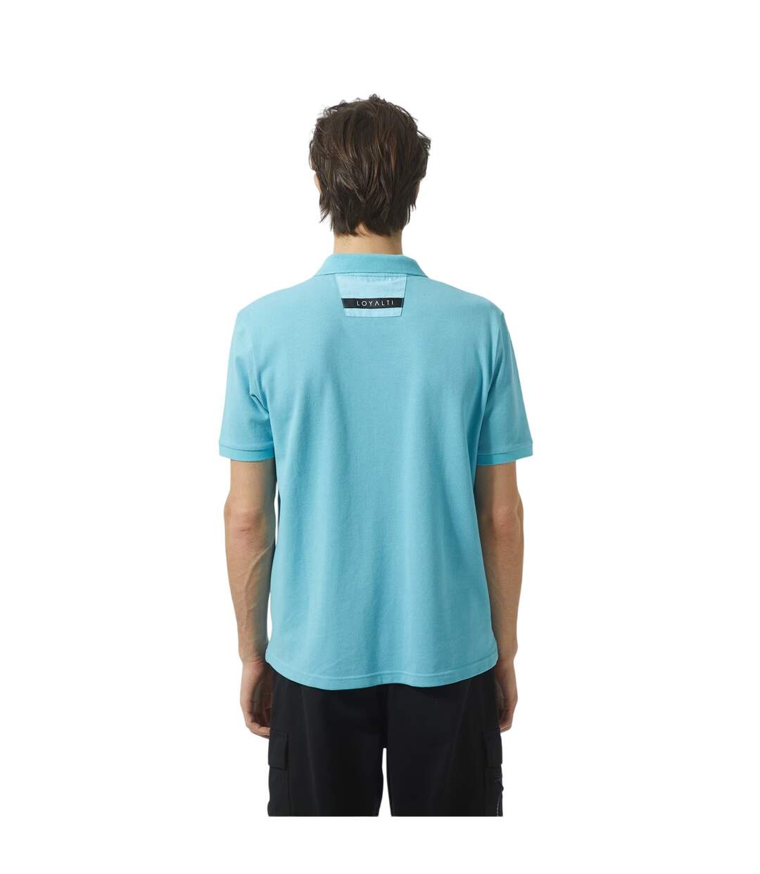 Mens Joe Micro Pique Golf Polo Shirt Blue Loyalti-3