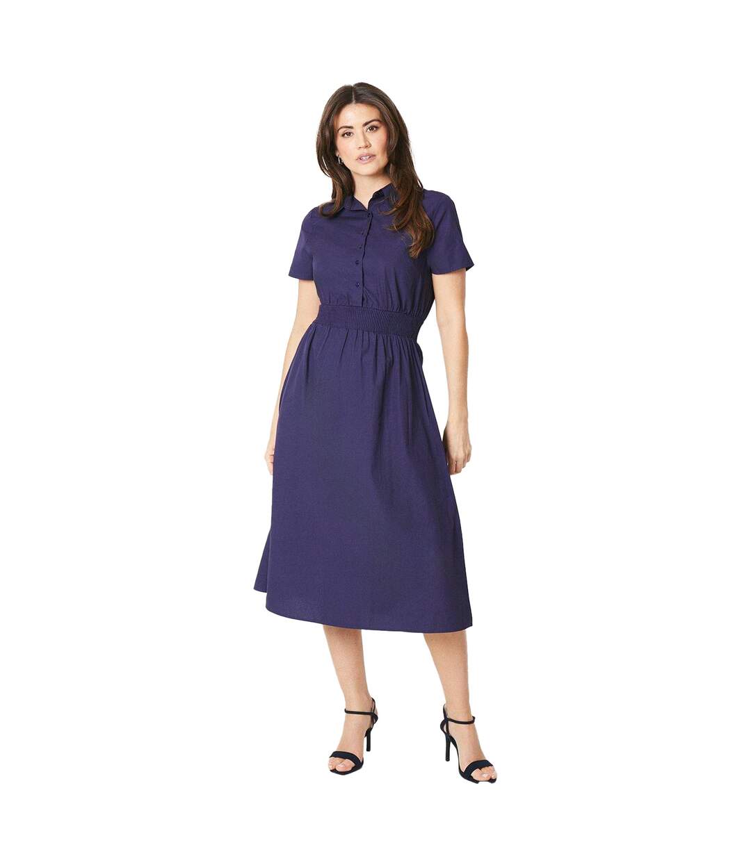 Robe chemisier femme bleu marine Principles-1