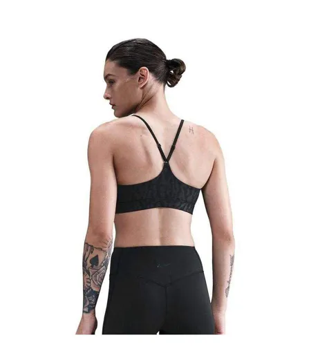 Brassière De Sport Motif/style Imprimé Léopard Indy Femme Noir Anthracite Gris Nike