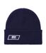 Unisex Adult Ribbed Winter Beanie Navy White Societe Noir-1