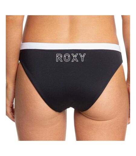 Bas de Bikini Noir et Blanc Femme Roxy Fitness - L