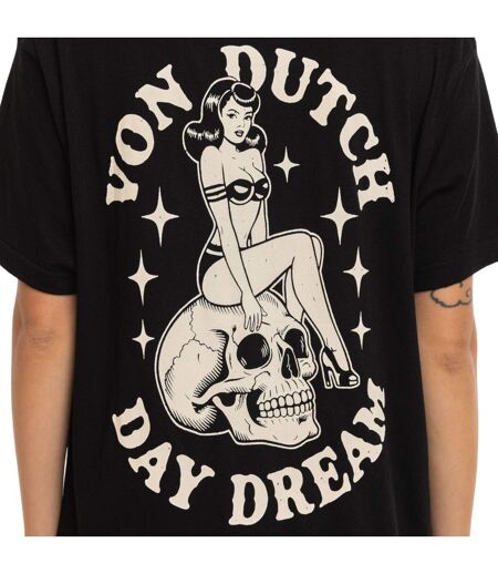 T-shirt femme loose col rond print devant et dos Pin Up Vondutch