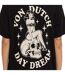 T-shirt femme loose col rond print devant et dos Pin Up Vondutch-4