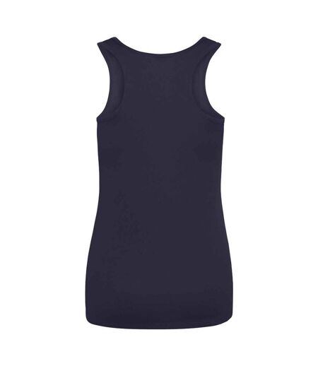 Womens/ladies Moisture Wicking Girlie Tank Top French Navy AWDis Cool