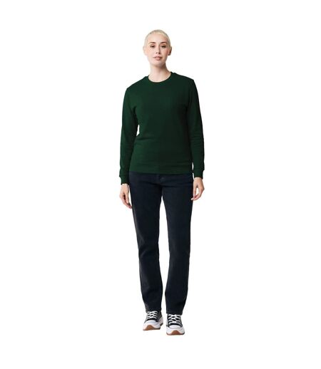 Unisex adult zion recycled cotton crew neck sweatshirt forest green Iqoniq
