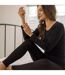 Ladies Cotton Thermal Underwear Long Sleeve Top-3
