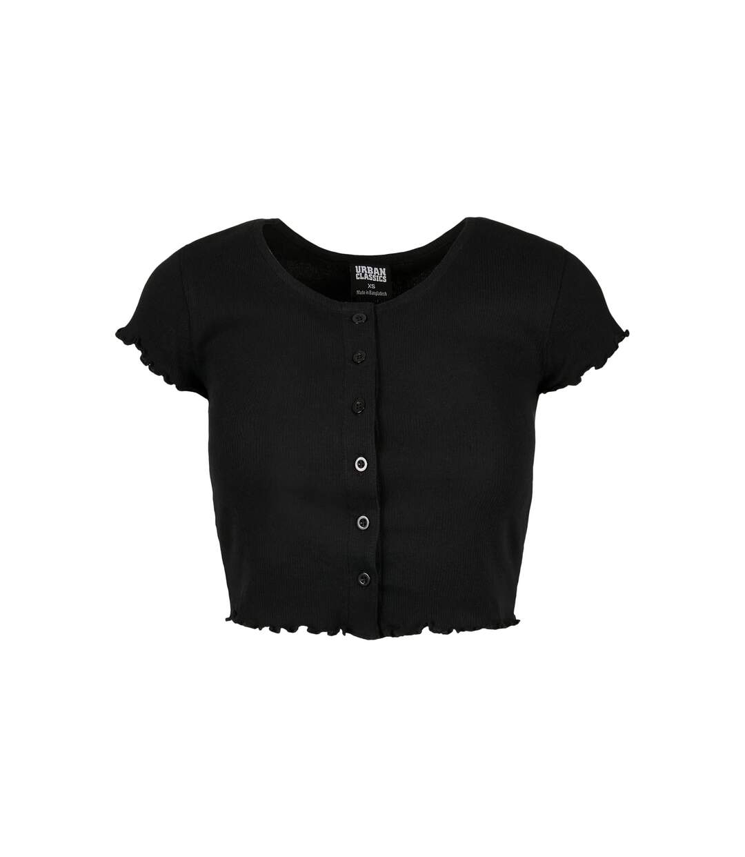 Haut Court Motif/style Côtelé Femme Noir Urban Classics-1