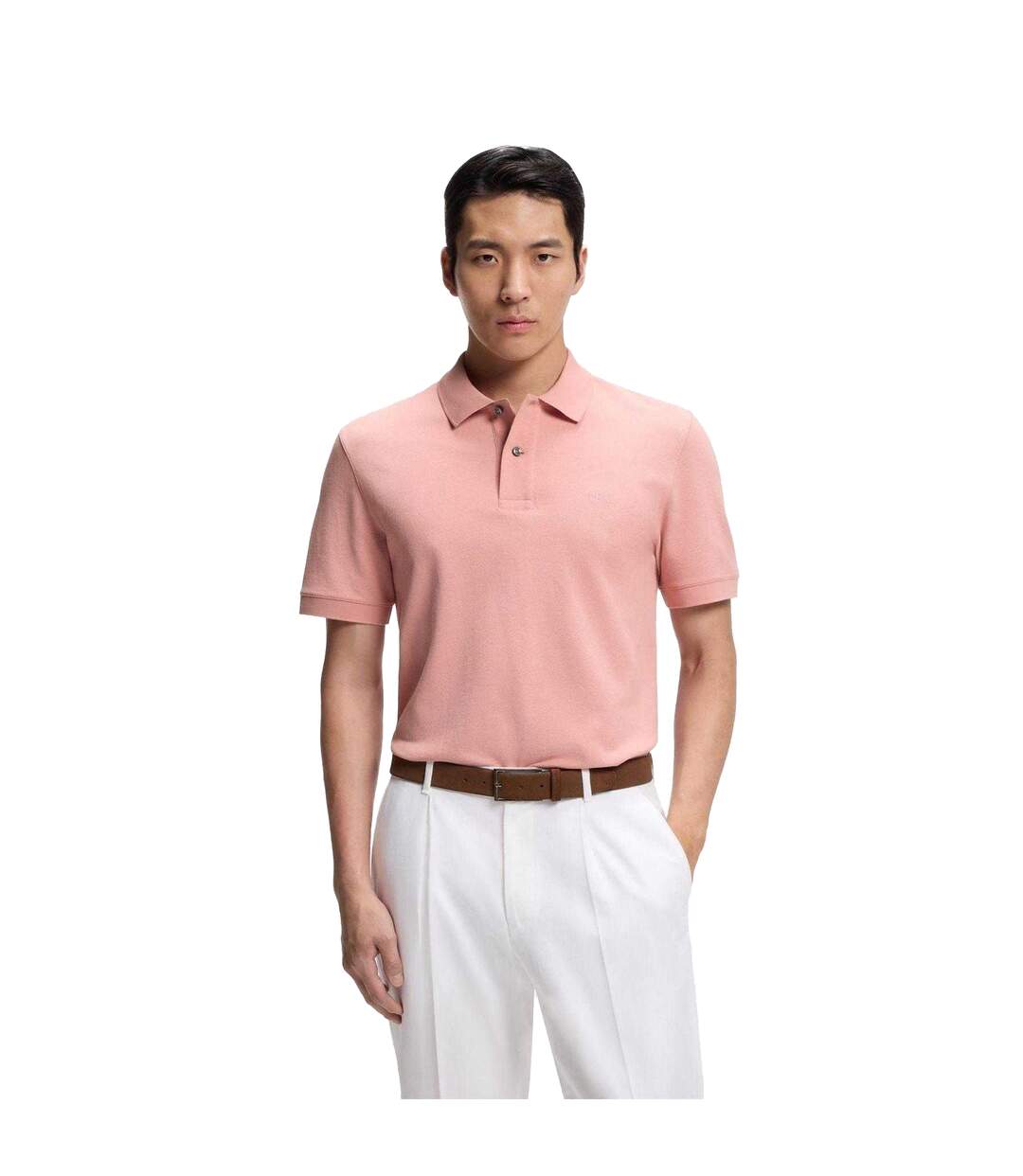 Polo Motif/style Logo Brodé Pallas Homme Rose Boss-4