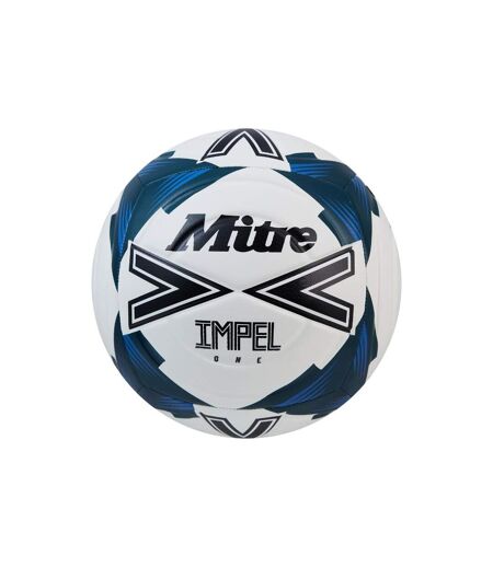 Ballon de foot impel one taille 5 blanc / noir / bleu sarcelle Mitre