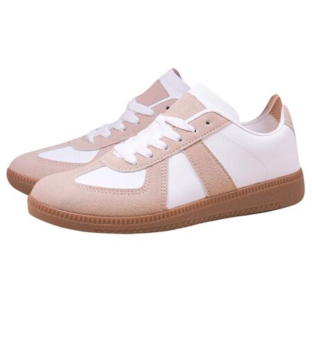 Womens/ladies swift gum sole lace up trainers khaki Where´s That From