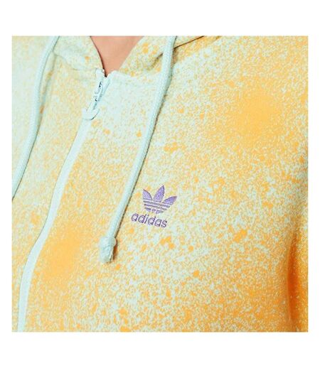 Sweat Zippé Bleu/Orange Femme Adidas Relaxed - 34