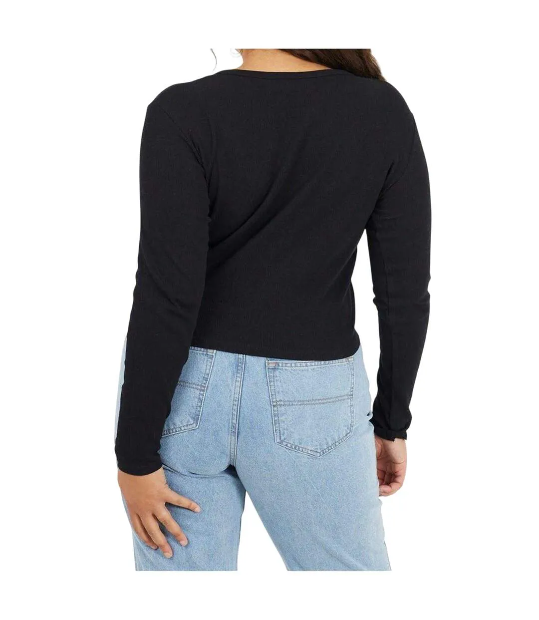 T-shirt Manches Longues Femme Noir Brave Soul-3