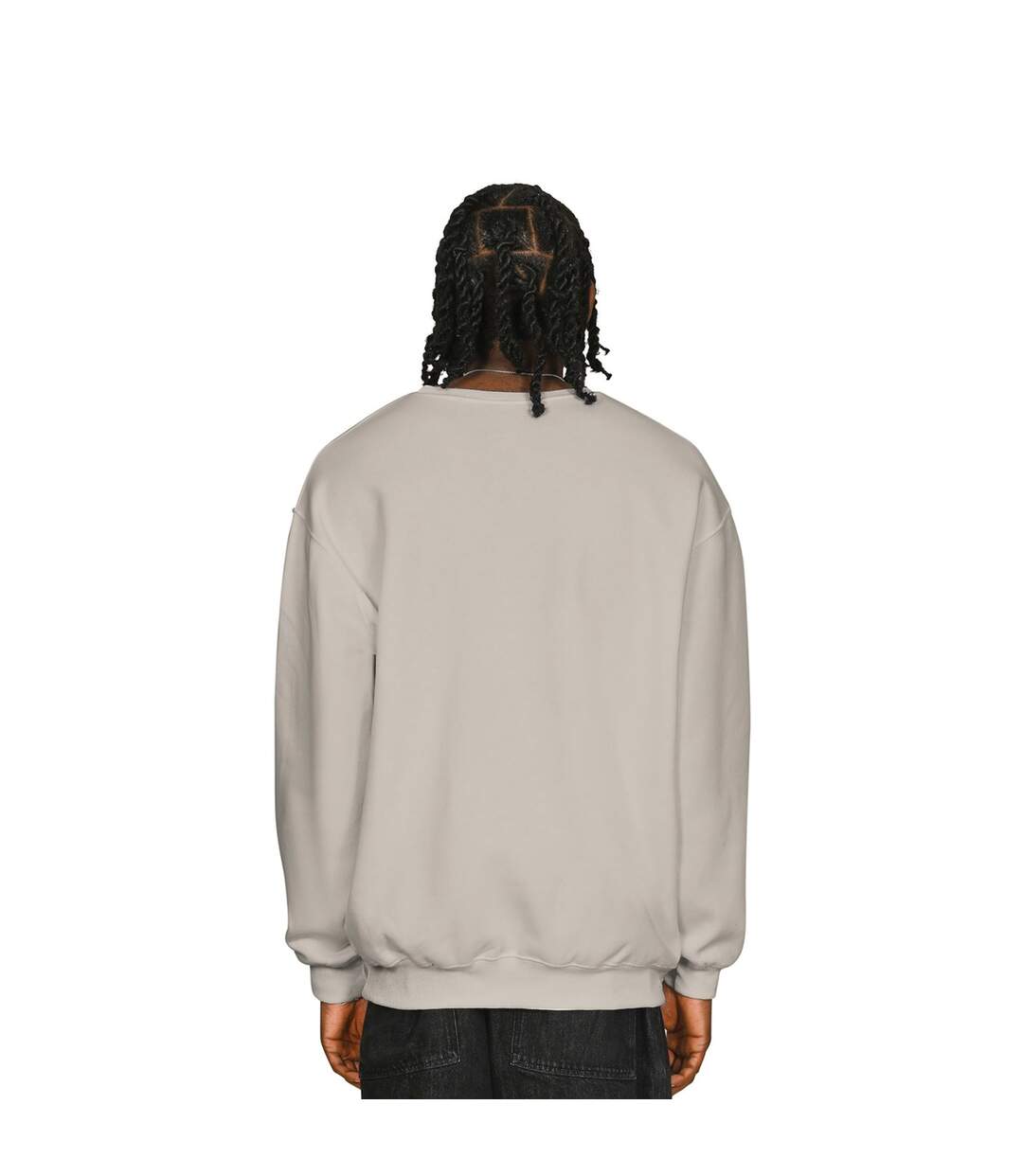 Mens Ringspun Cotton Tall Oversized Sweatshirt Stone Casual Classics-2