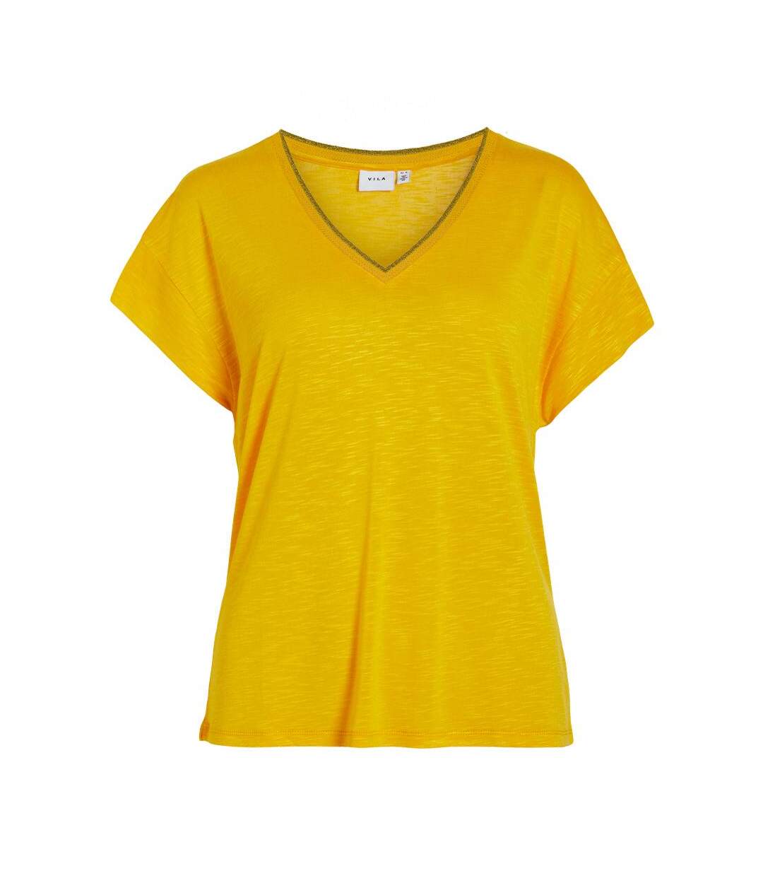 T-shirt Jaune Femme Vila Noel - M-1