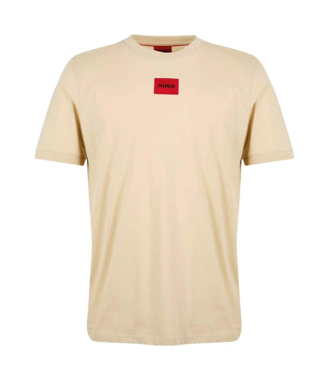T-shirt Motif/style Logo Sur Poitrine Diragolino Homme Beige Hugo-1