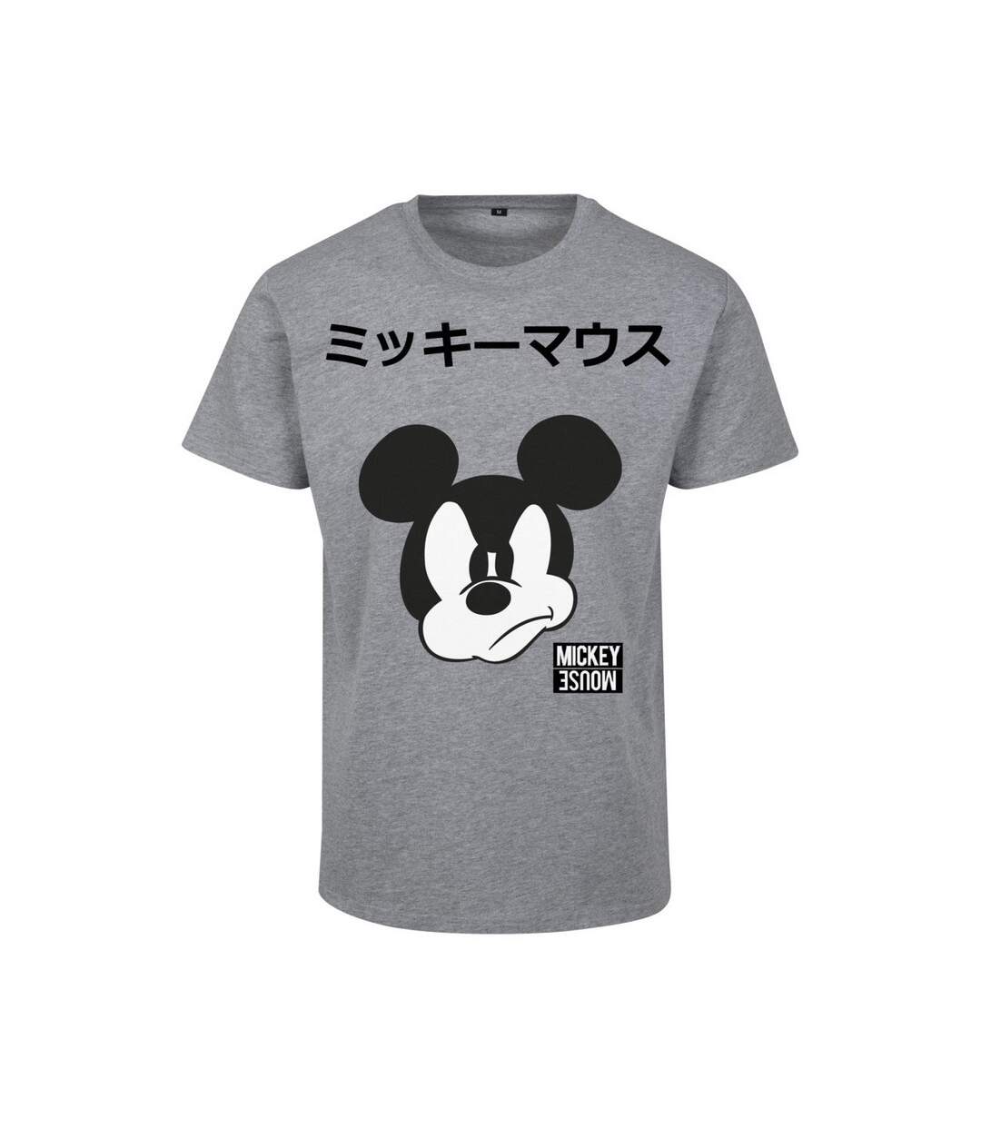 T-shirt Japonais Mickey Mouse Gris Chiné MerchCode-2