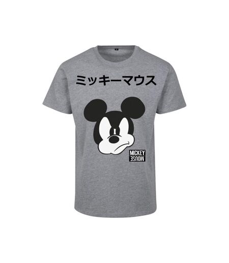 T-shirt Japonais Mickey Mouse Gris Chiné MerchCode