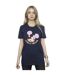 Disney Womens/Ladies Mickey Mouse Full Of Smiles Cotton Boyfriend T-Shirt (Bleu marine) - UTBI38965-2