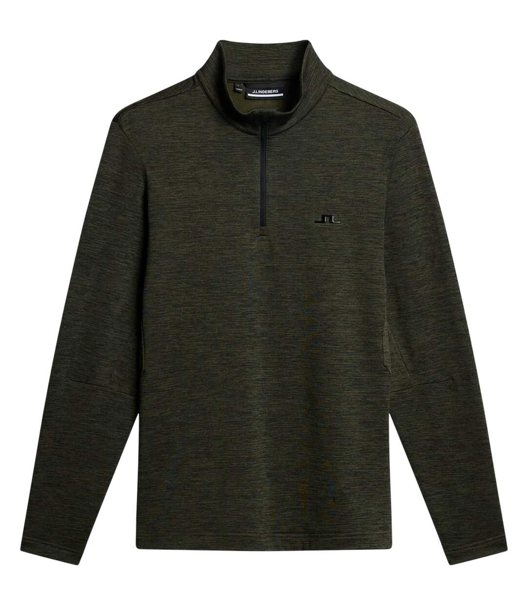 Mens Destry Zip Neck Sweatshirt Black Green J.Lindeberg-2