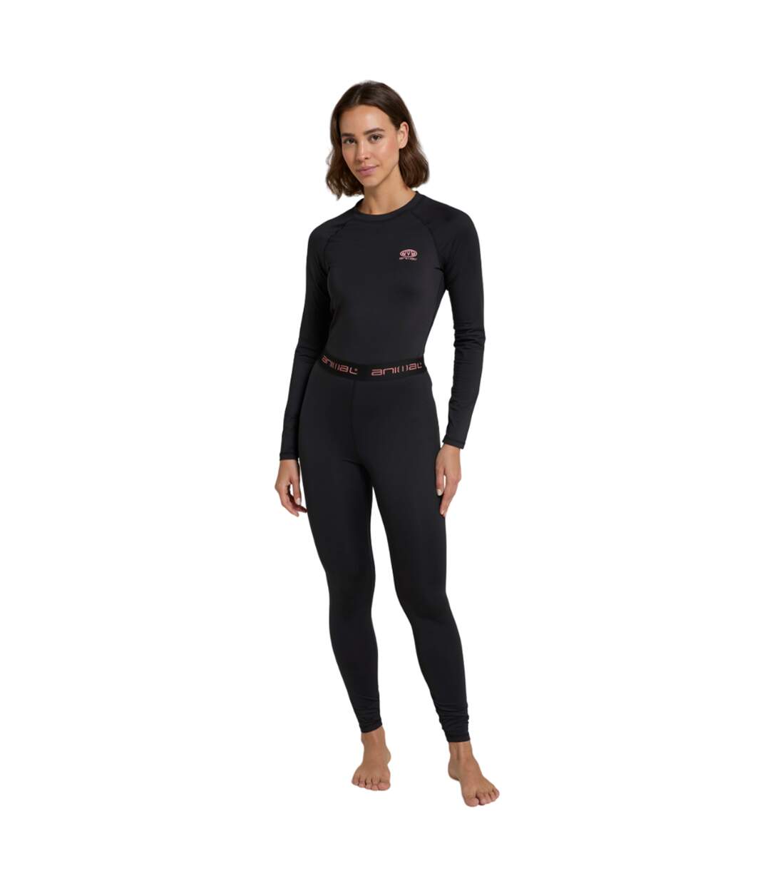 Legging thermique piste femme noir vif Animal-3