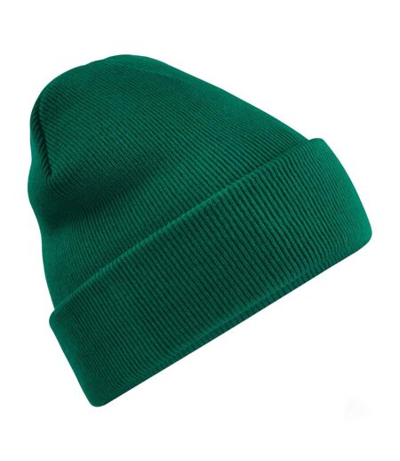 Bonnet À Revers Recyclé Original Vert Bouteille Beechfield