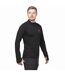 Mens Long Sleeve Fleece Half Zip Top with Thumb Loops for Hiking Outdoors-4