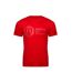 Mens Cotton T-shirt Bright Red Masters-1