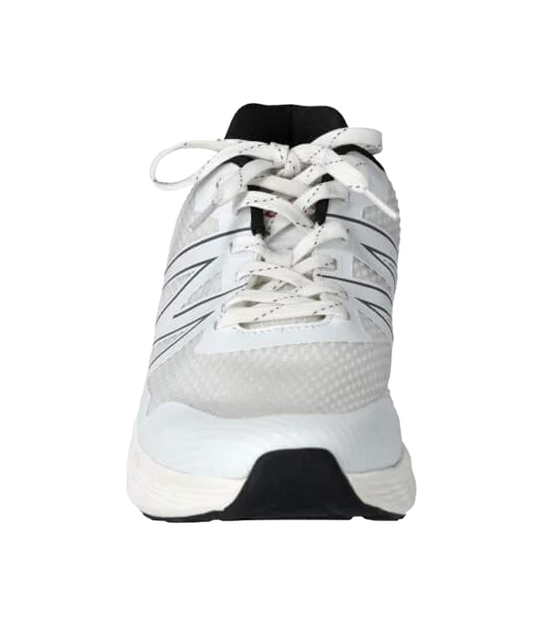 Mens Logo Microfibre Trainers White Black Mascot-3