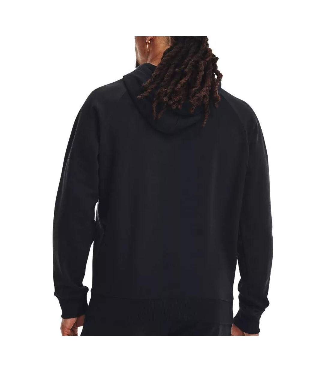 Sweat à capuche noir homme under armour rival fleece-2