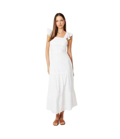 Robe mi-longue femme blanc cassé Dorothy Perkins