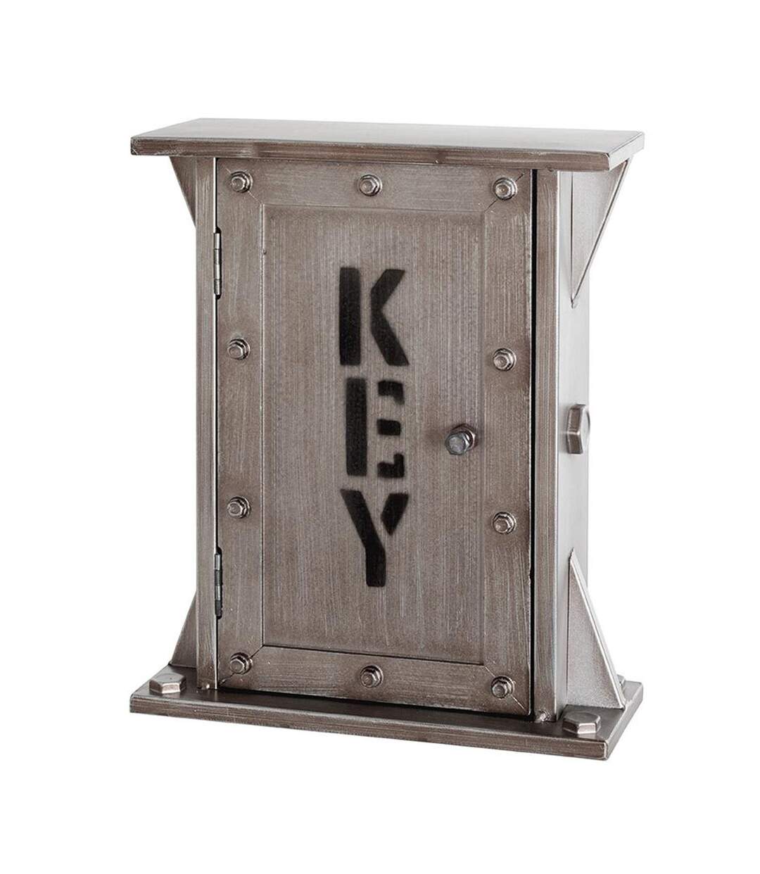 Boîte à Clés en Métal Industrielle 32cm Anthracite-2
