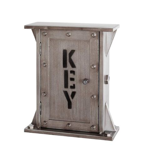 Boîte à Clés en Métal Industrielle 32cm Anthracite