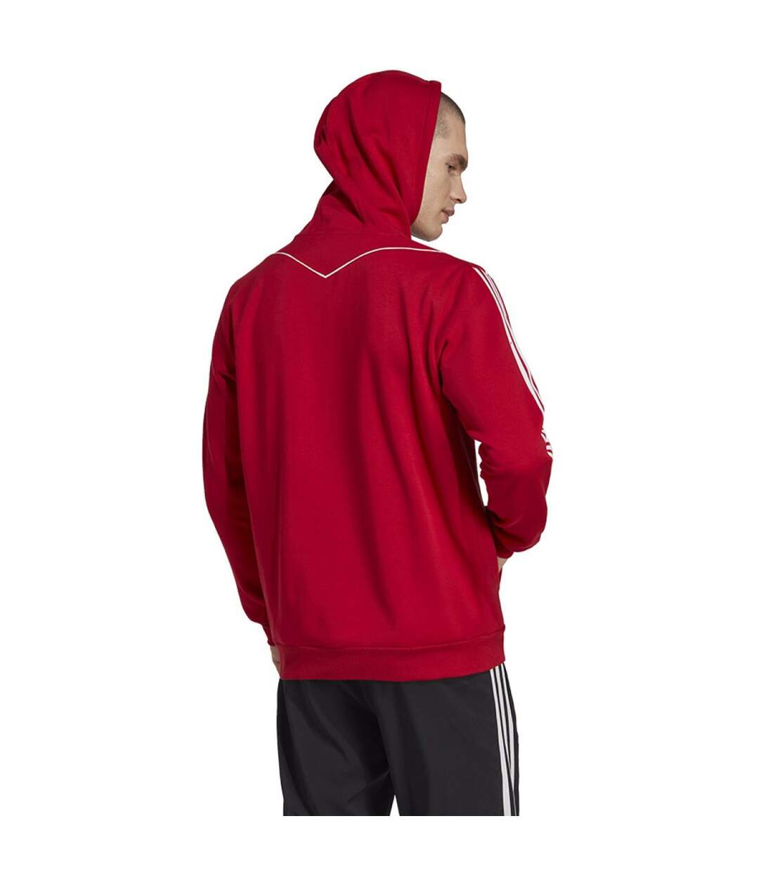 Sweat À Capuche Tiro Homme Rouge Adidas-3