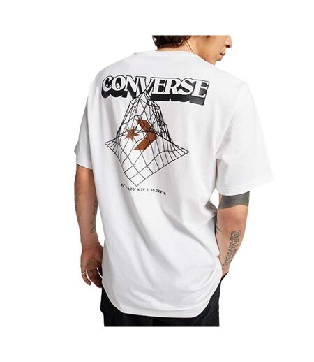 T-shirt blanc homme converse hand drawn - l