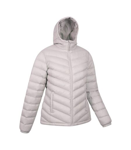Womens/ladies Seasons Padded Jacket Light Beige Mountain Warehouse