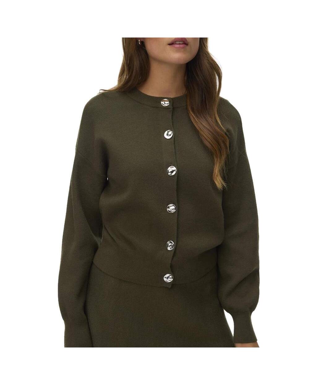 Gilet kaki femme vero moda noella-1