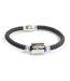 Manchester City FC Unisex Adults Leather Colour Ring Bracelet (Brown/Silver) (One Size) - UTBS2075