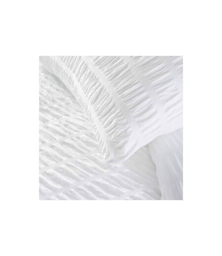 Parure de Lit 3 Pièces Plissia 240x220cm Blanc
