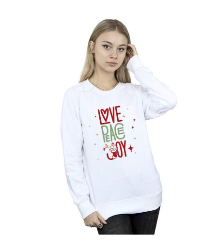 Disney Sweat Womens/Ladies The Aristocats Marie Love Peace Joy (Blanc) - UTBI6901