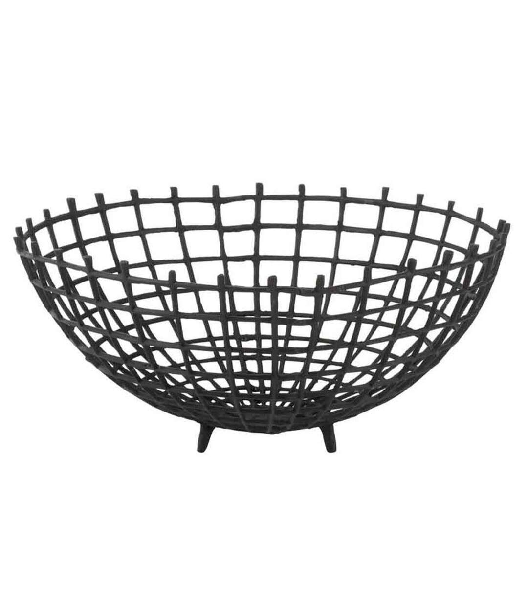 Coupelle Déco en Métal Odario 46cm Noir-1