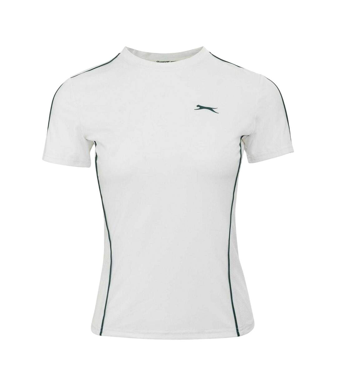 T-shirt Tennis Motif/style Détail Contrasté Femme Blanc Slazenger-1