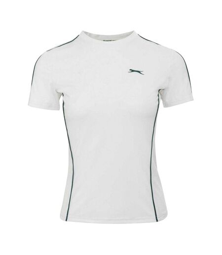 T-shirt Tennis Motif/style Détail Contrasté Femme Blanc Slazenger