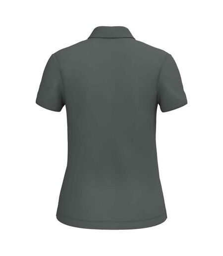 Womens/ladies Pique Polo Shirt Iron Grey Native Spirit