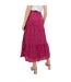 Jupe Longue Motif/style Floral En Relief Femme Fuchsia Lovedrobe-3
