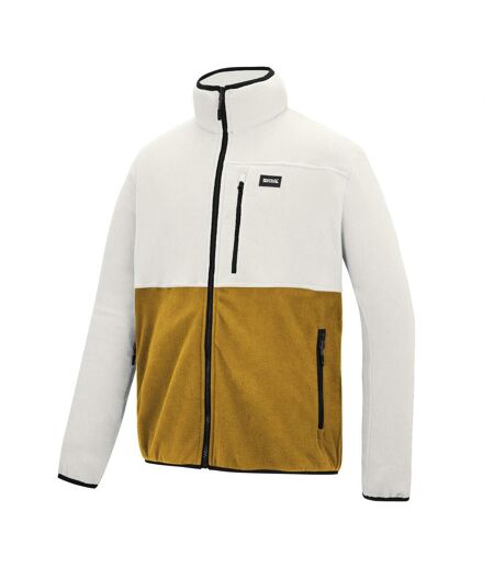Veste Polaire Motif/style Blocs De Couleurs Frankie Homme Blanc Marron Bois Regatta